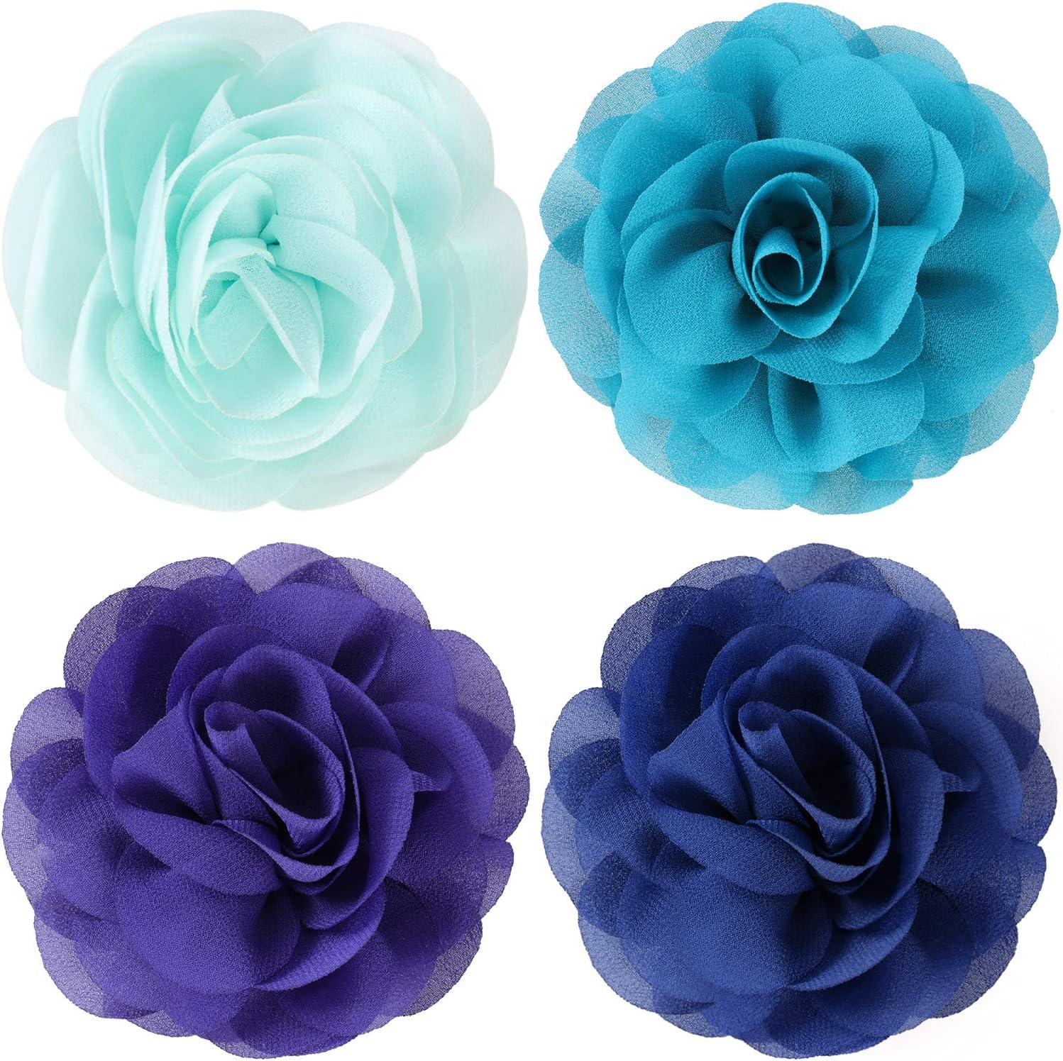 Full collection of four WILLBOND pet flower attachments for festive styling.