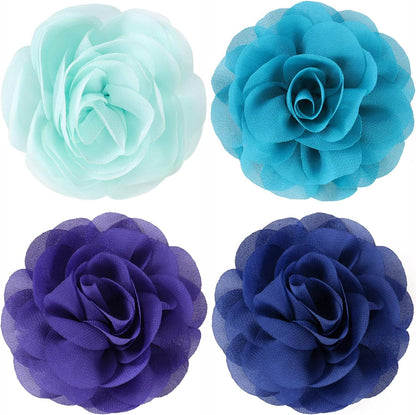 Full collection of four WILLBOND pet flower attachments for festive styling.