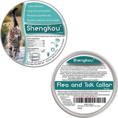 Instructional diagram for fitting cat flea collar