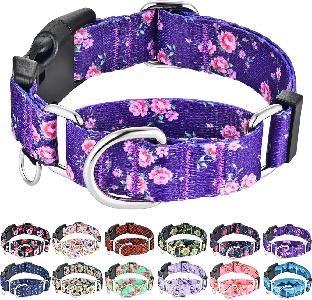 Fidohug deep blue shark pattern personalized dog collar durable stitching