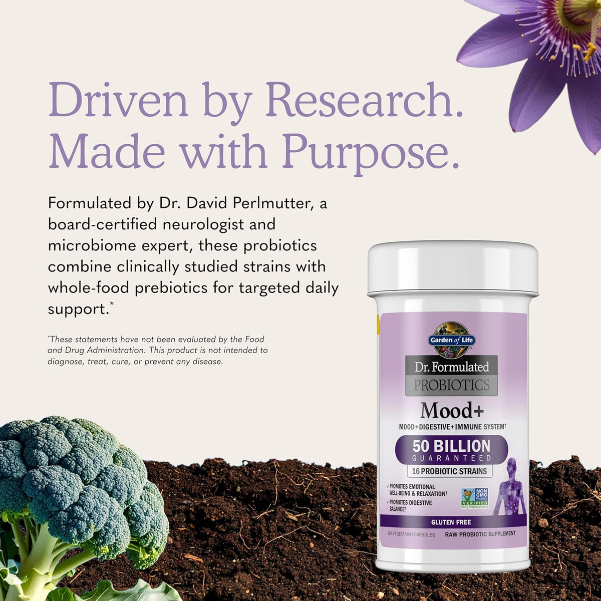 Garden of Life Mood probiotic vegetarian capsules in container