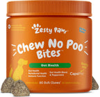 Zesty Paws Chew No Poo Bites front of container