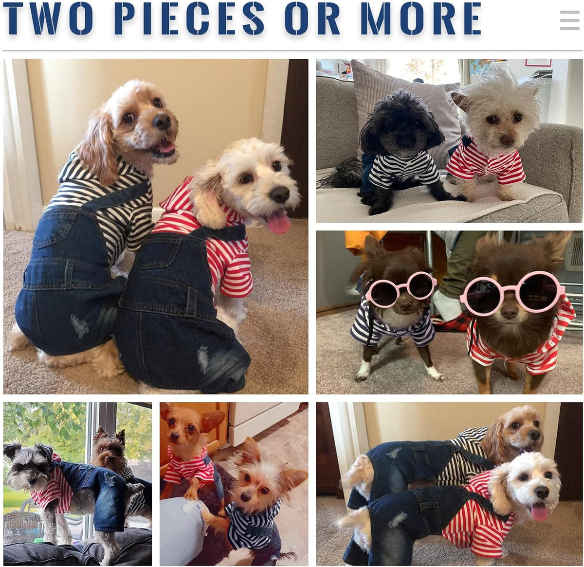 Doggyzstyle puppy overalls denim clothes showing open belly potty design