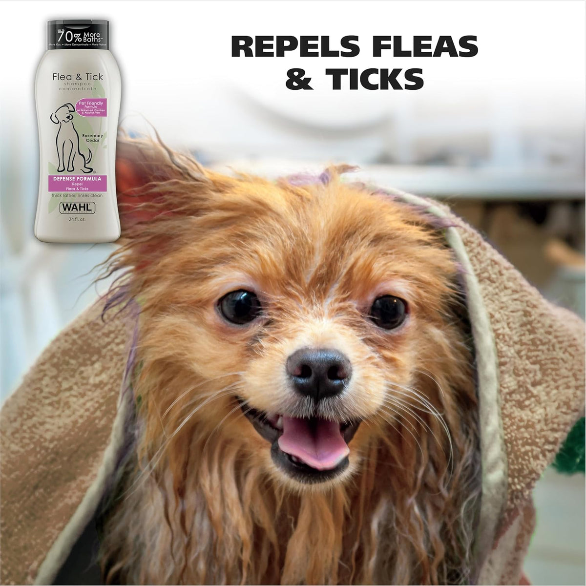 Wahl rosemary and cedar scent dog shampoo back instructions