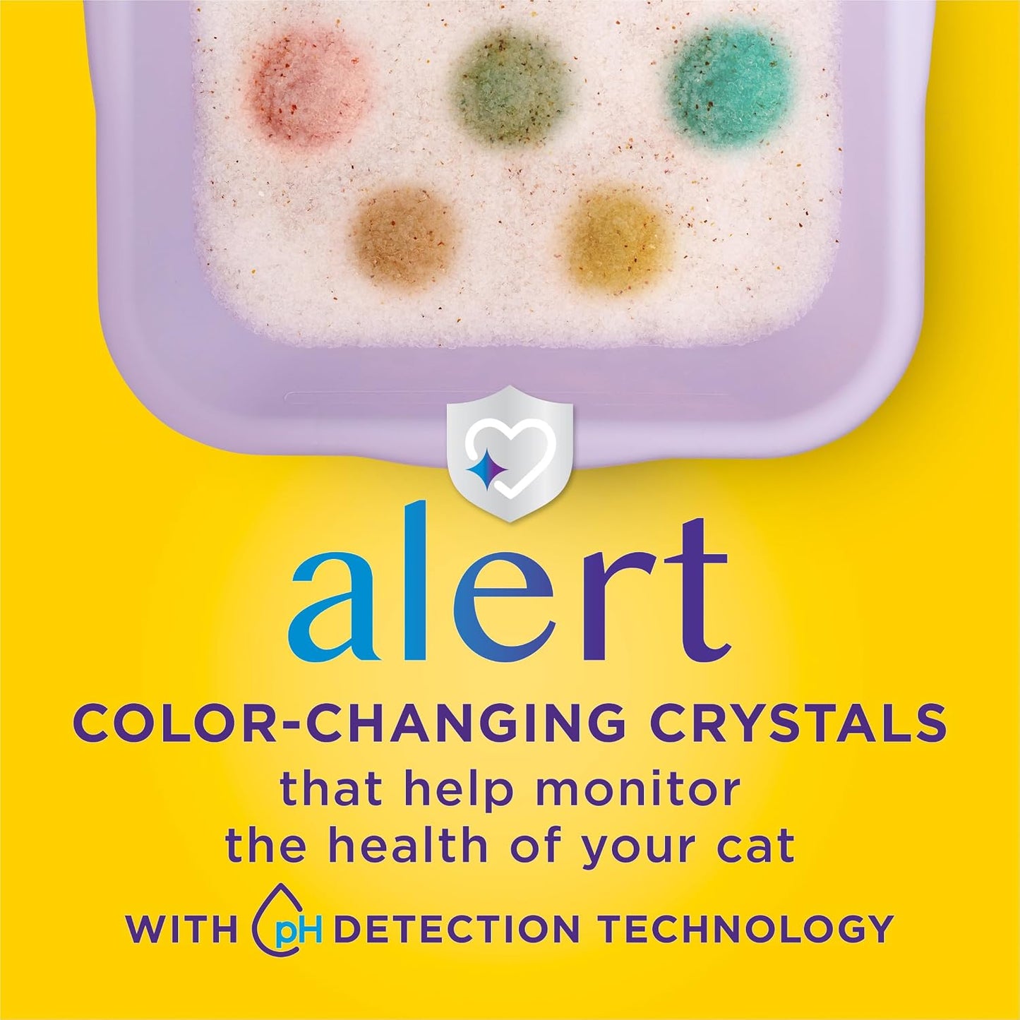 Top view of non-clumping silica crystal cat litter texture