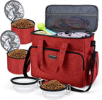 BAGLHER Dog Travel Bag, Pet Travel Bag (ALL Pet Travel Supplies), With 2 Pet Food Containers and 2 Collapsible Silicone Bowls; Essential Kits for Pet Travel Grey - Image 12