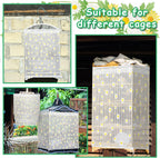 Side view of Shappy bird cage net cover on a round cage.