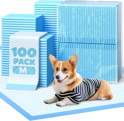 Powools puppy pads front view showing 100 packs packaging