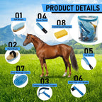 Close up of Cunhill horse massage curry and hard brush