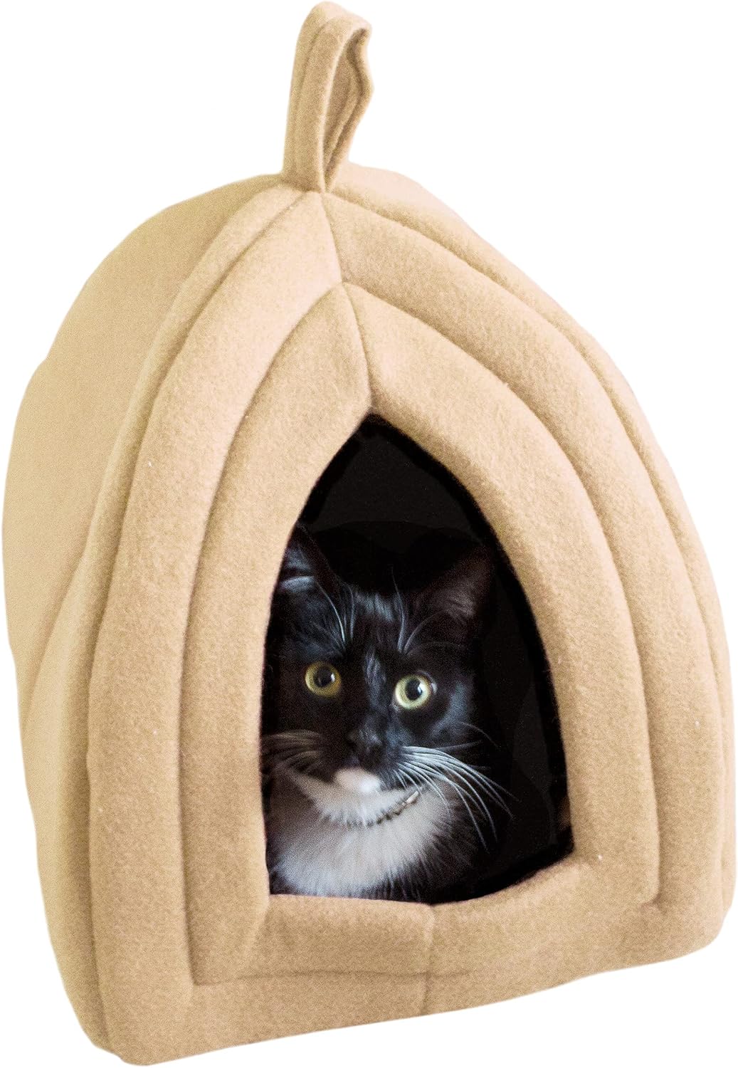 Small animal sleeping inside pink petmaker tent