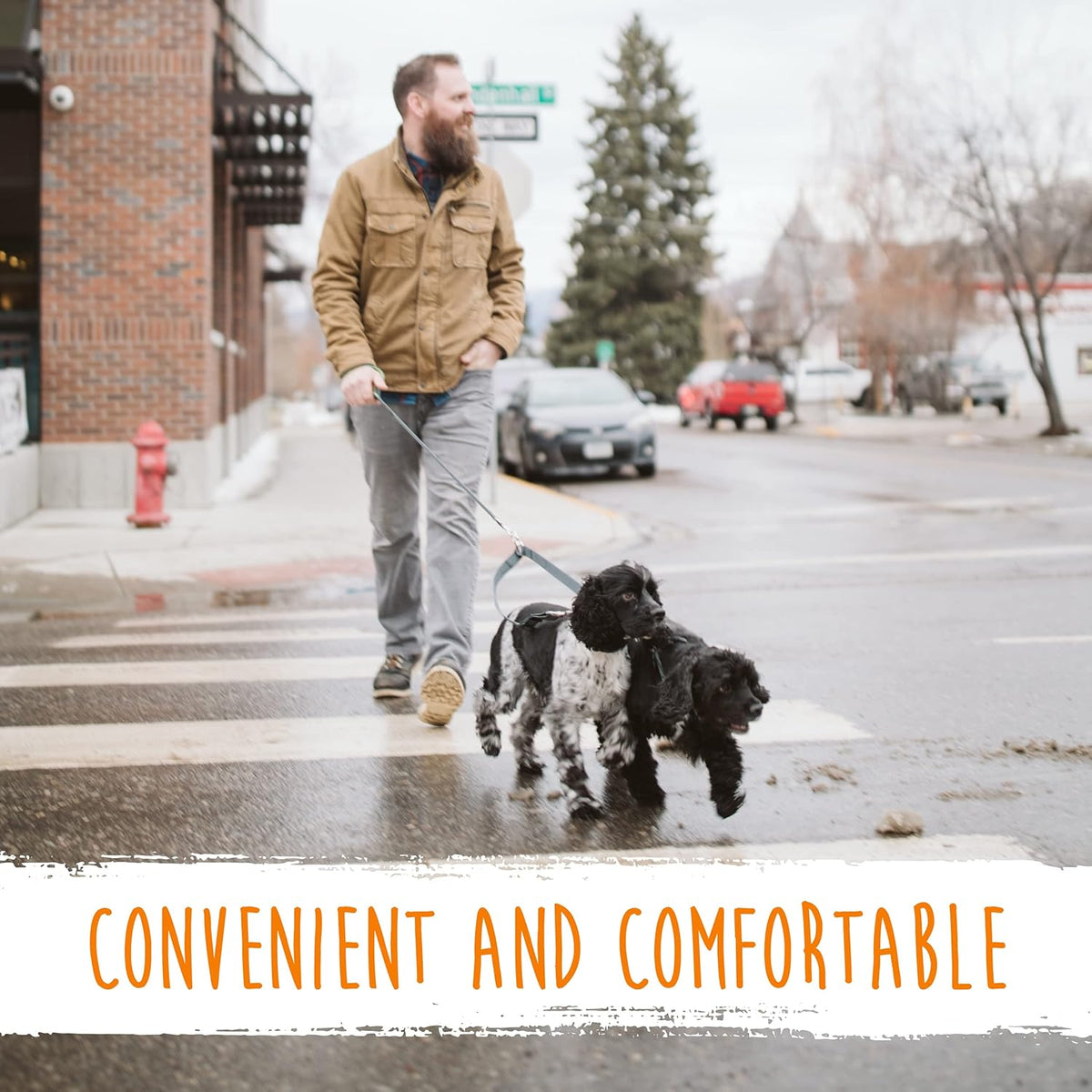 Reflective twin dog walking lead for small and large breeds.