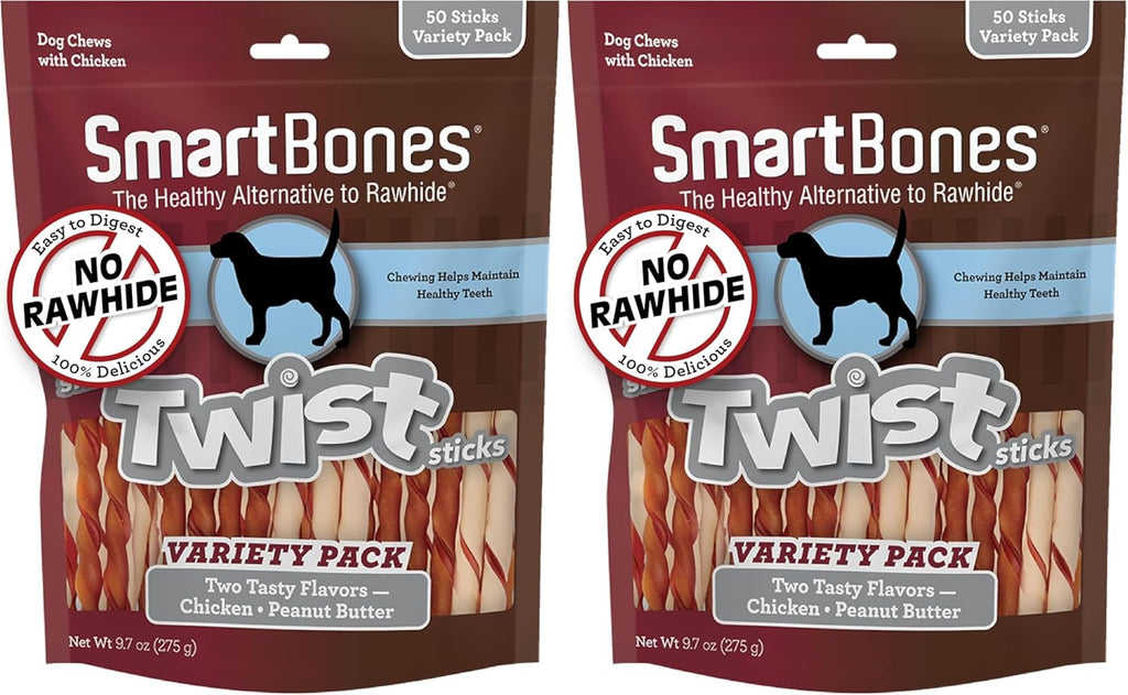 SmartBones Smart Twist Sticks, Rawhide Free Dog Chew Sticks, Made With Real Chicken, 50 Sticks , 9.7 Ounce (Pack of 1) - Image 9