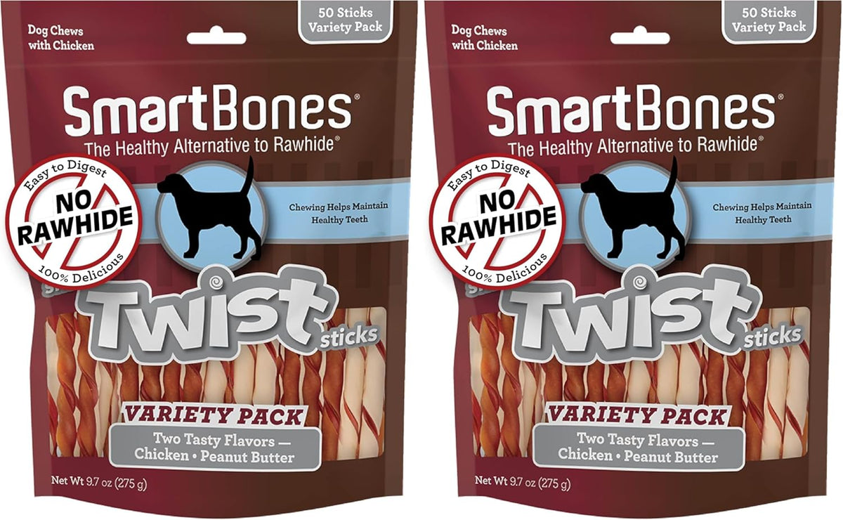 SmartBones Smart Twist Sticks, Rawhide Free Dog Chew Sticks, Made With Real Chicken, 50 Sticks , 9.7 Ounce (Pack of 1) - Image 9