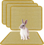 DYAUS Rabbit Scratching Pad, Sisal Bunny Scratch Pad, Natural Rabbit Foraging Mats for Cages, Indoor Bunny Toys Accessories for Bedding Biting Sleeping Resting (2PCS, 16x12in) - Image 9