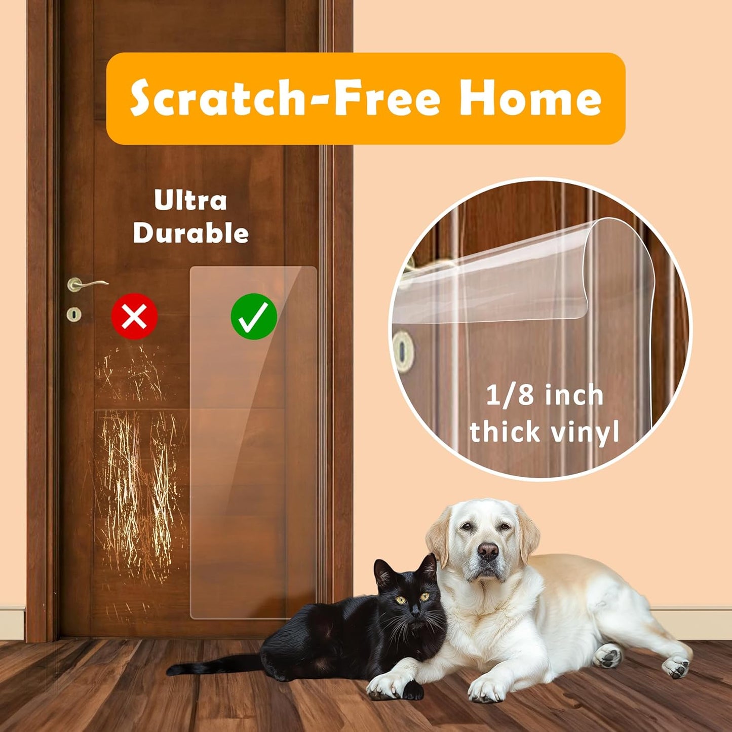 Easy install pet door shield with 3M adhesive dots