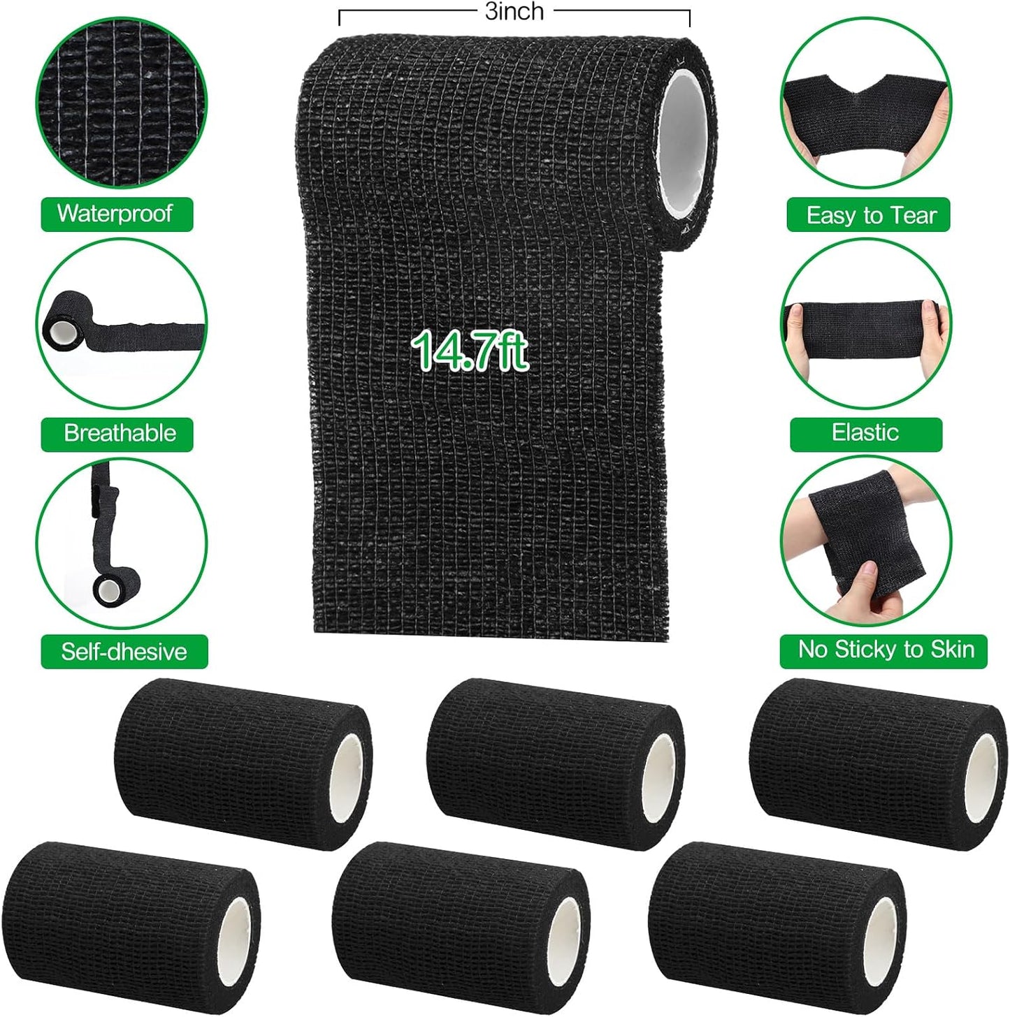 Close up of breathable adhesive hoof tape for horse abscess and laminitis treatment