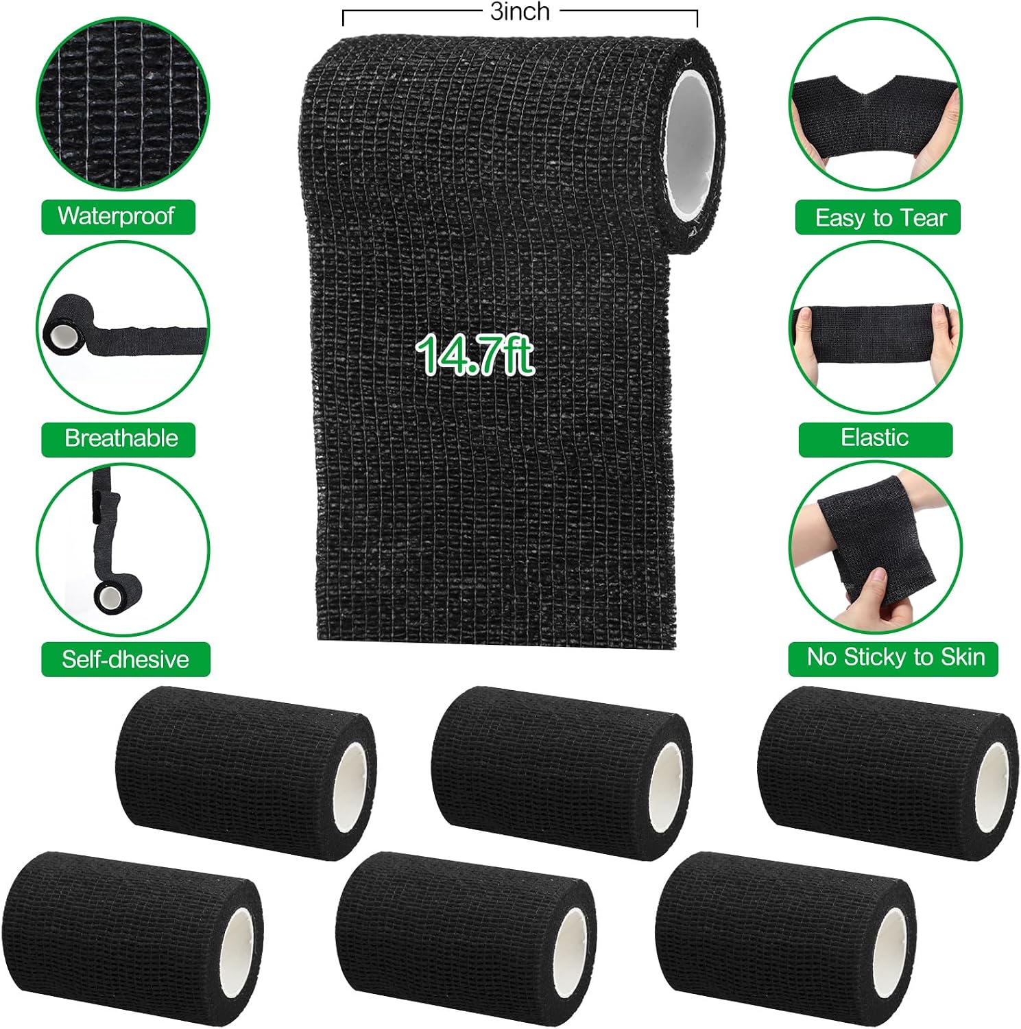 Close up of breathable adhesive hoof tape for horse abscess and laminitis treatment
