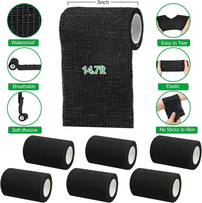 Close up of breathable adhesive hoof tape for horse abscess and laminitis treatment