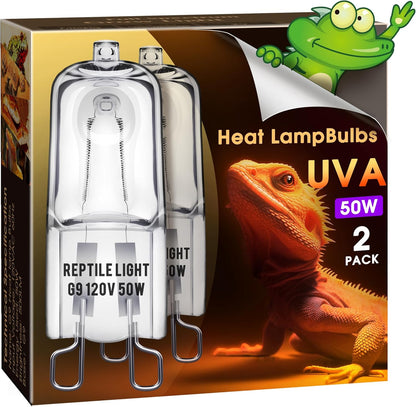 Briignite Reptile Heat Lamp 50W G9 Halogen Heat Bulb & Dome Reptile Light Fixture, Aluminum Reflector, UVA Basking Light for Reptiles, Dimmable Heat Lamp for Chicken Turtle Snake Gecko Lizard - Image 9