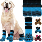 Kuoser Non Slip Dog Socks for Hardwood Floors, 4Pack Anti-Slip Dog Grippy Socks to Prevent Licking Paws, Dogs Booties Paw Protectors with Double-Sided Traction for Small Medium Large Senior Dogs, XS - Image 13