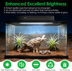 Hygger Zoo twelve inch UVB light bar being mounted above a desert reptile enclosure screen mesh top.