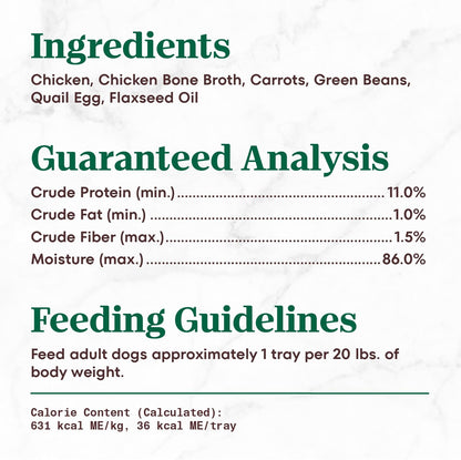 Nutro So Simple non GMO chicken recipe meal complement open tray.