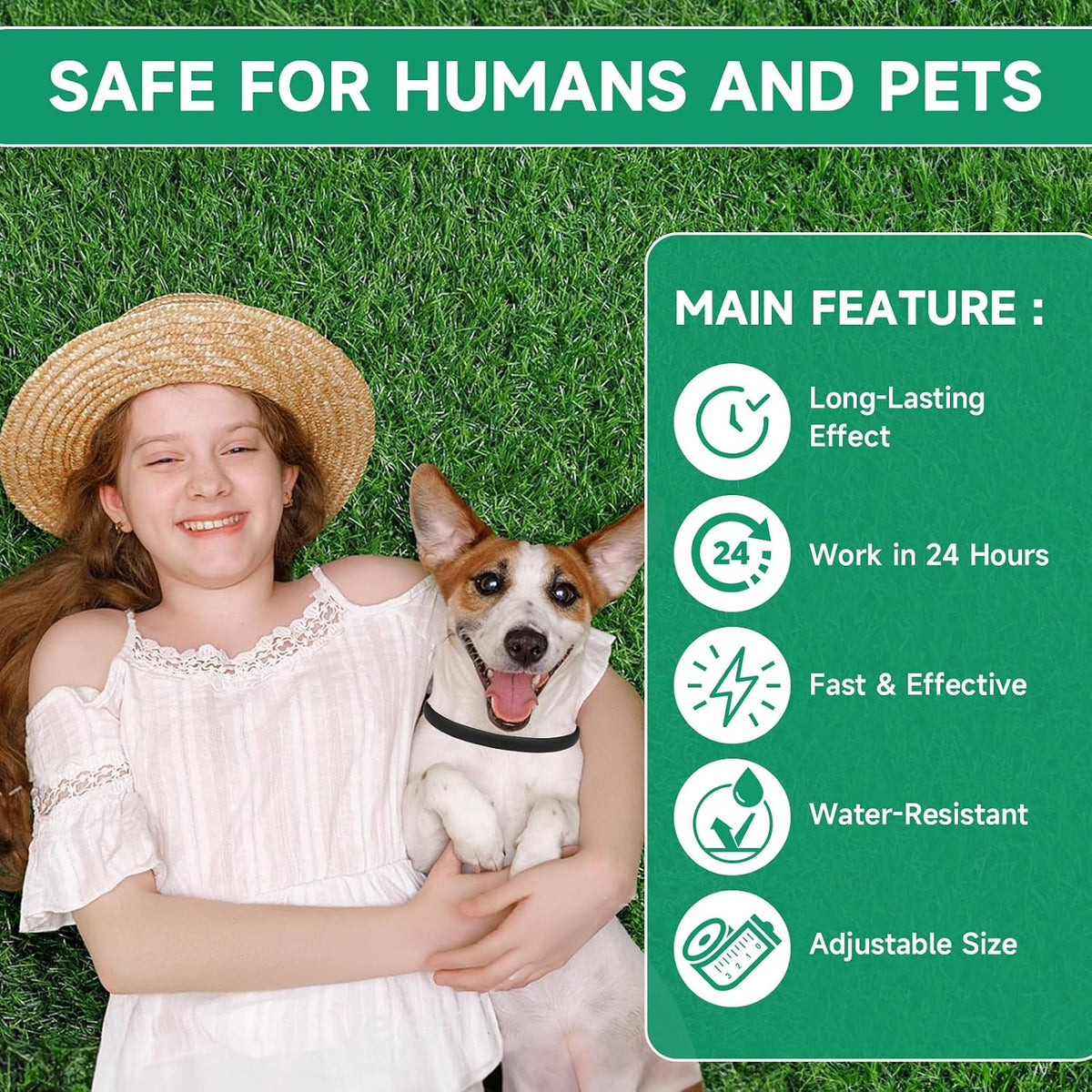 Woyamay 4 pack flea treatment for dogs detail view
