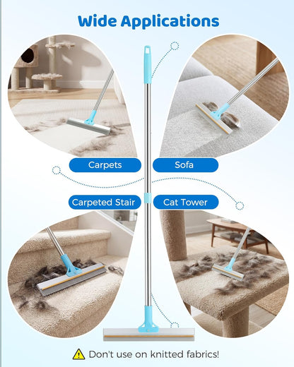 Using Rzptl carpet rake on living room rug