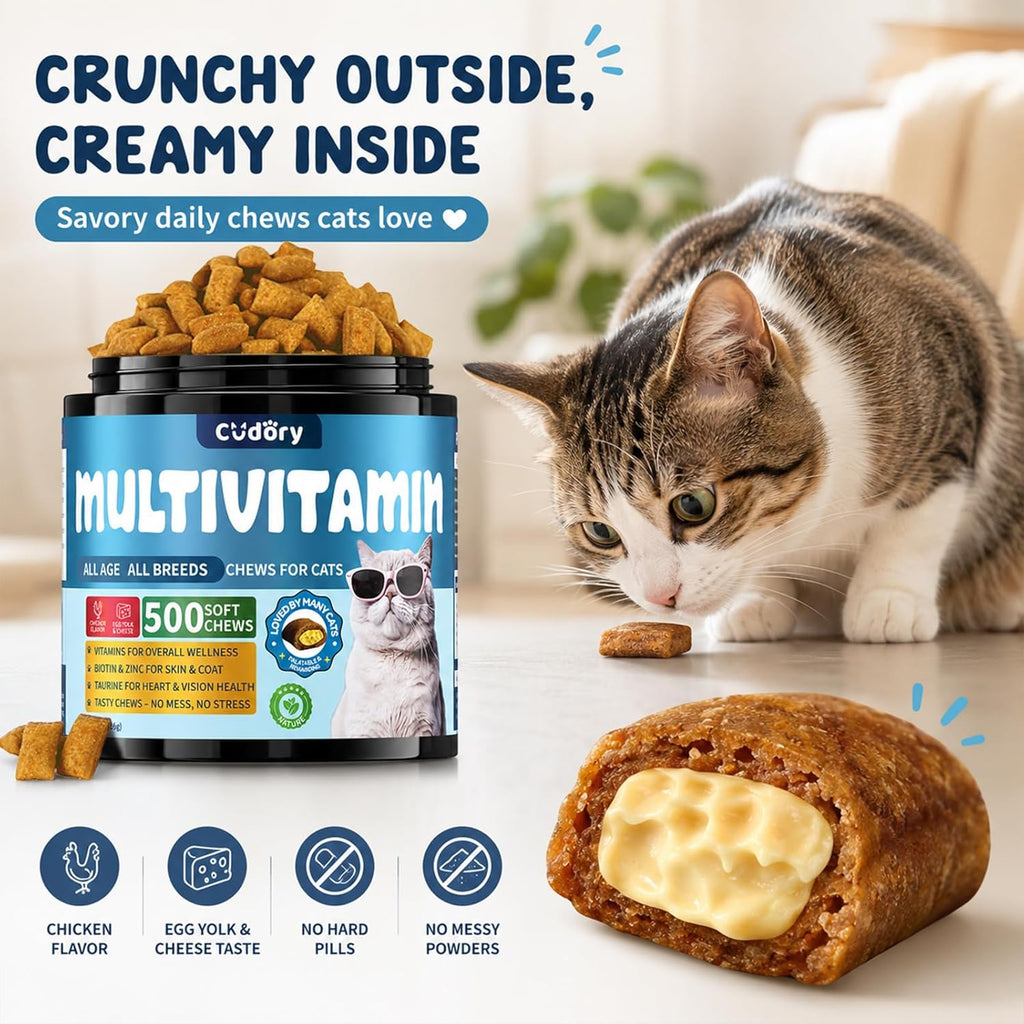 Delicious chicken flavored taurine treats for picky cats in India