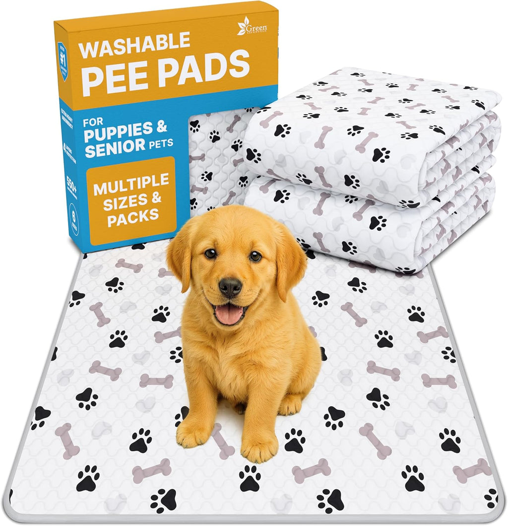 Green Lifestyle washable pee pads front view for dog training