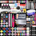 Coscelia acrylic nail kit front view showcasing complete box contents