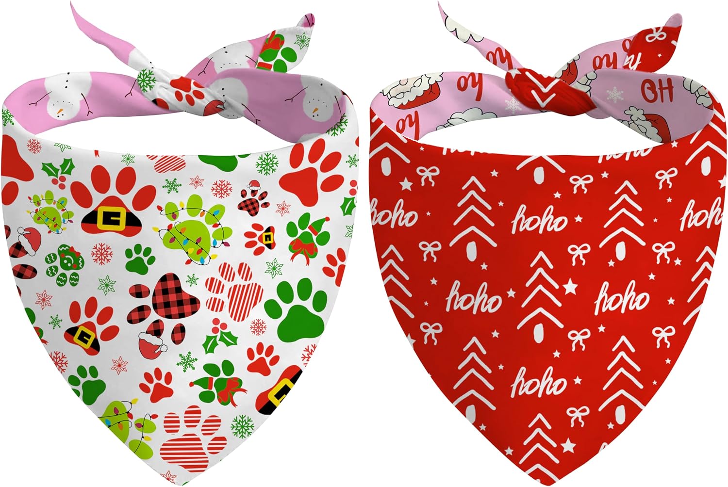 4th of July Dog Bandana Reversible 2 Pack Small, Red White and Blue Dog Paw Star Patriotic Dogs Bandanas Set Adjustable Triangle Holiday Scarves for Memorial Day Small Medium Boy Girl Dogs - Image 9
