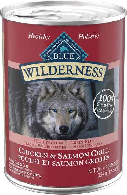 Blue Buffalo Wilderness Beef & Chicken Grill Adult Wet Dog Food, High-Protein & Grain-Free, 32g Protein, Natural, Enhanced with Vitamins, Minerals & Other Nutrients, 12.5-oz. Each (12 Cans) - Image 9