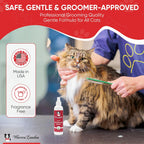 Warren London professional groomer cat conditioner application