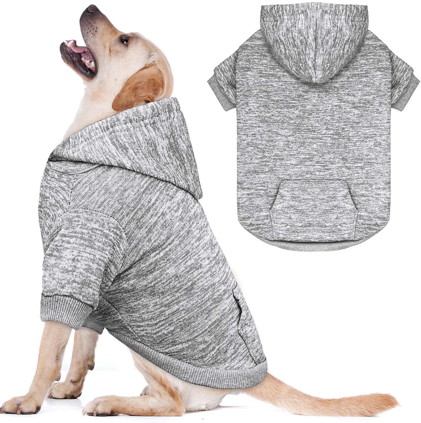 QDYU heavy duty machine washable pet sweatshirt flat lay view