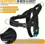 Side profile of the SlowTon medium large dog harness displaying the adjustable quick release belly buckle.