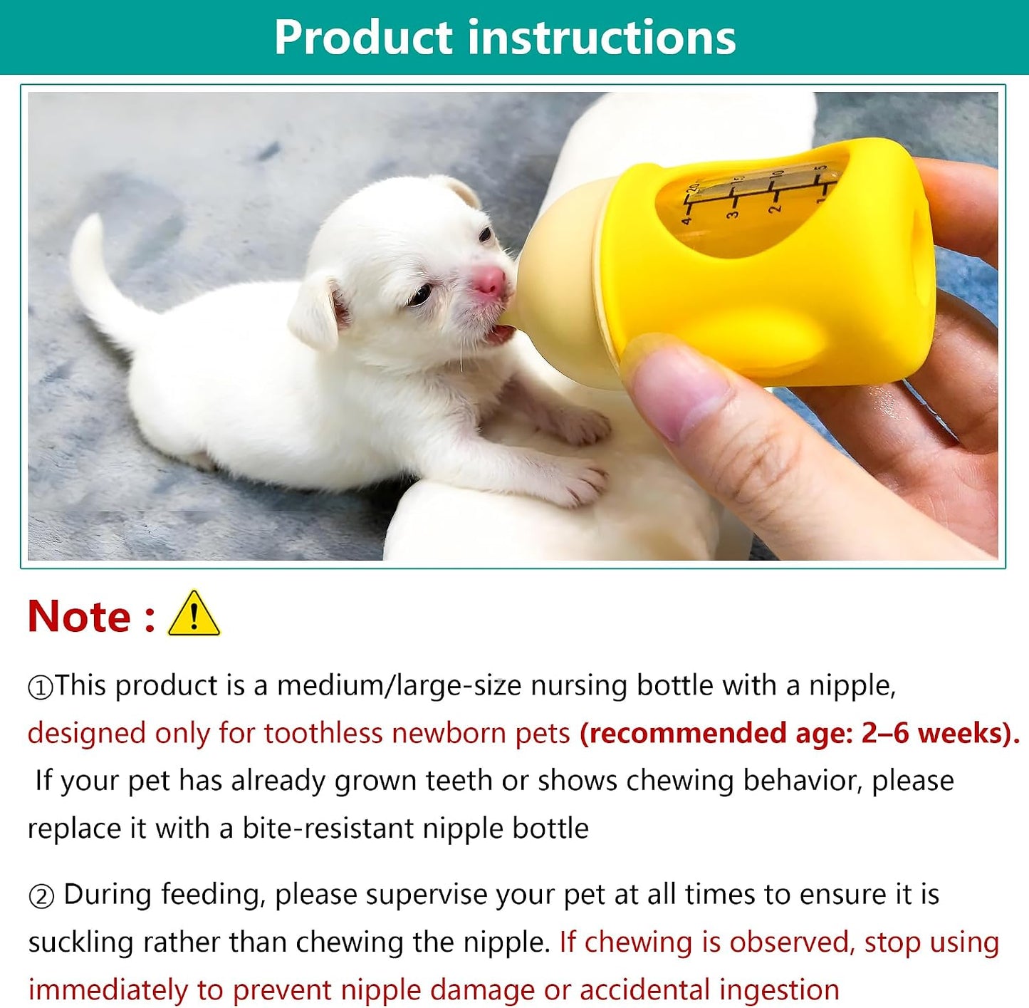 Yellow silicone nipple feeding bottle with measurement markings