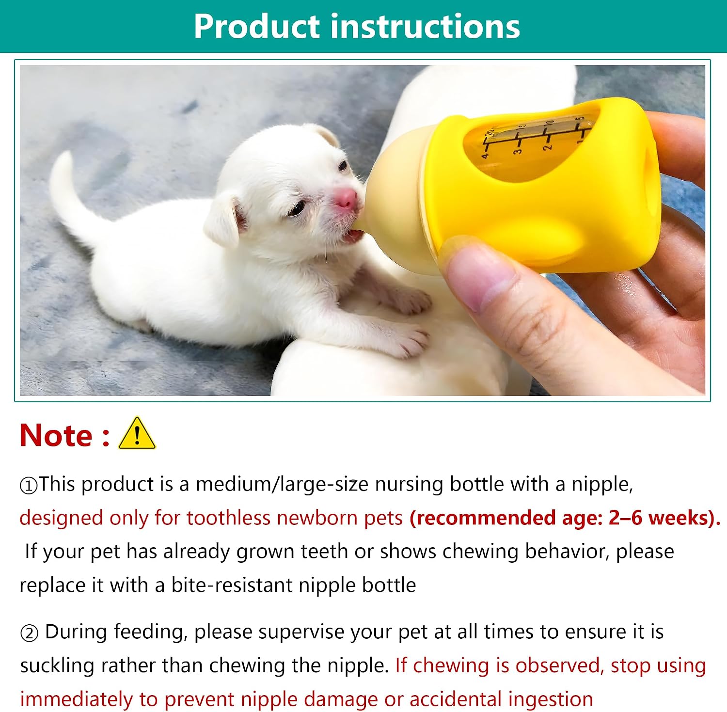 Yellow silicone nipple feeding bottle with measurement markings