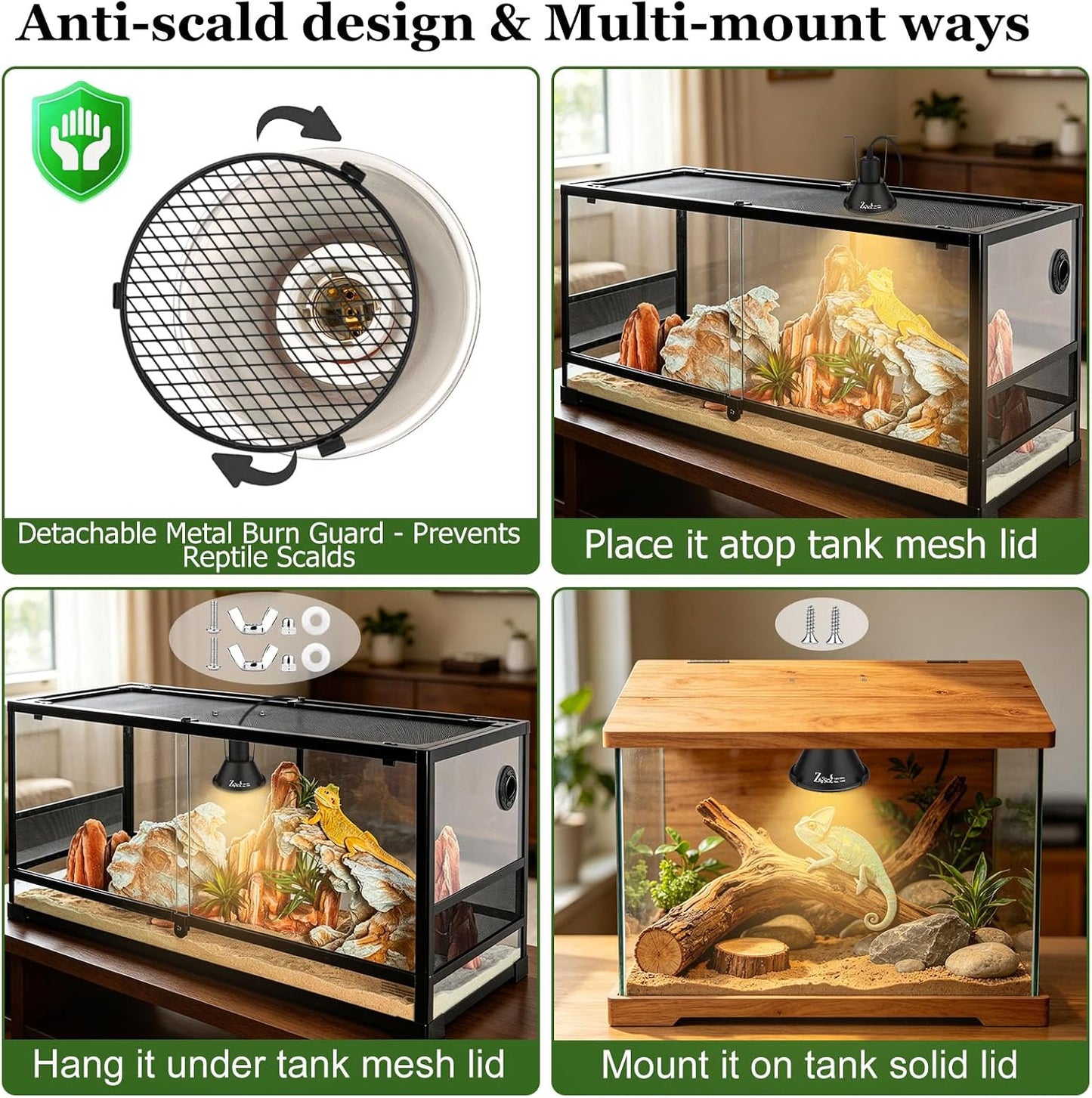 Zooiisol reptile basking light inline controller showing integrated timer settings configuration.