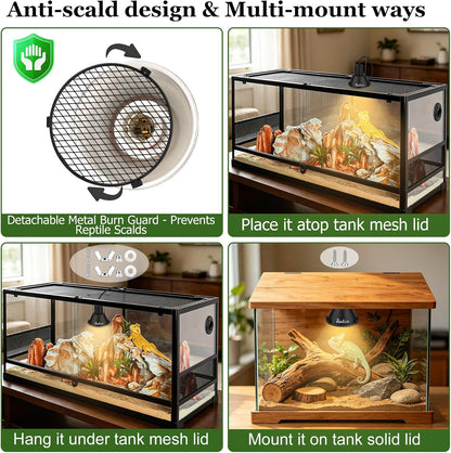 Zooiisol reptile basking light inline controller showing integrated timer settings configuration.