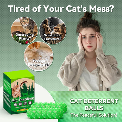 Pemoo cat deterrent balls with mesh bags for garden