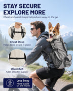 Side profile of Moysoon pet carrier with storage pockets