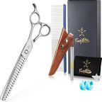 High-end Professional Dog Grooming Curved Thinning Scissors Teeth Blending Shears Pet Texturizing Thinner Blender Shears 7 Inch Extremely Very Sharp Made Of Stainless Steel Alloy For Dog Cat Groomer - Image 15