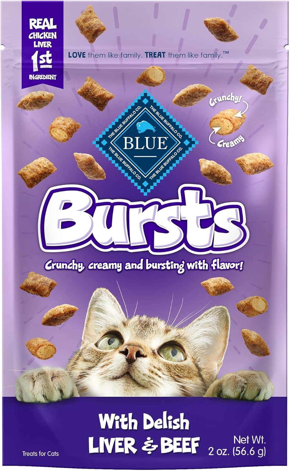 Blue Buffalo Bursts Paw-Lickin' Chicken Crunchy & Creamy Cat Treats, Great for Training, Made with Real Chicken, Natural Cat Treats Enhanced with Vitamins, Minerals & Other Nutrients, 5 oz. - Image 14