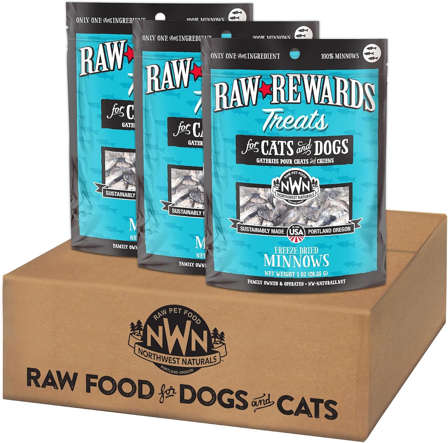 Healthy raw rewards resealable pouch for canine and feline nutrition