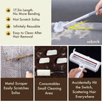 Reusable dog and cat hair remover brush head detail