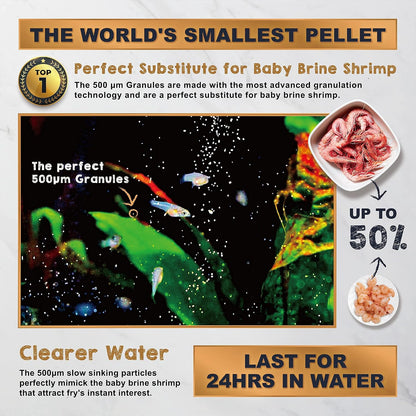 Premium fish fry food container highlighting fifty percent sword prawn ingredients