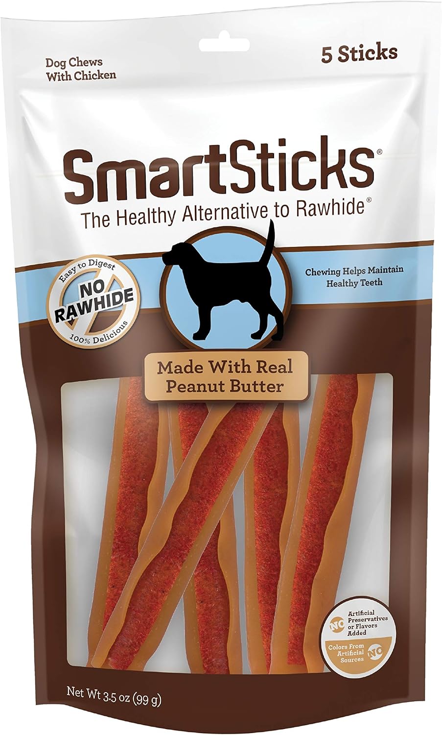 SmartBones SmartSticks With Real Peanut Butter, Rawhide-Free Chews for Dogs, 25 Count - Image 11