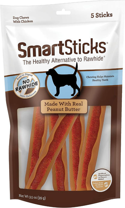 SmartBones SmartSticks With Real Peanut Butter, Rawhide-Free Chews for Dogs, 25 Count - Image 11