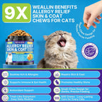Crunchy cat treats with a krill core shown outside the packaging.